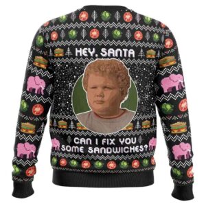 Alternative view of 2025 Hey Santa Can I Fix You Some Sandwiches Bad Santa Ugly Christmas Sweater