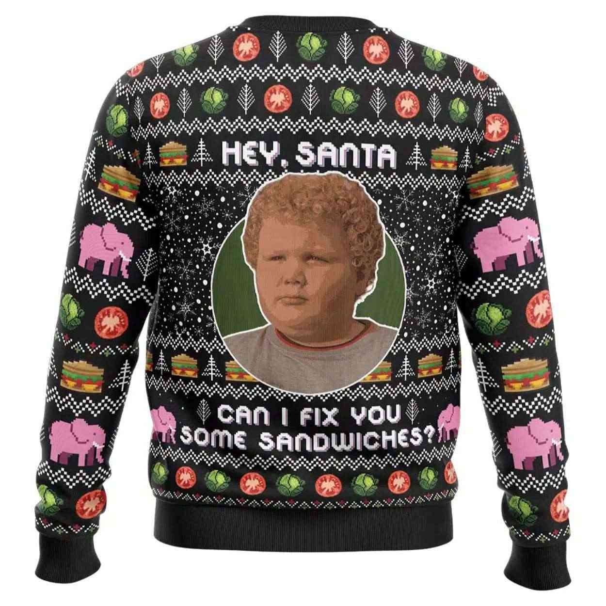 Alternative view of 2025 Hey Santa Can I Fix You Some Sandwiches Bad Santa Ugly Christmas Sweater