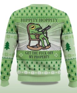 Alternative view of 2025 Hippity Hoppity Frog Meme Christmas Christmas Ugly Sweater