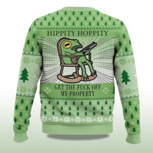 Alternative view of 2025 Hippity Hoppity Frog Meme Christmas Christmas Ugly Sweater