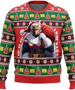 2025 Ho Ho Ho I Am Here My Hero Academia Ugly Christmas Sweater