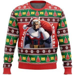 2025 Ho Ho Ho I Am Here My Hero Academia Ugly Christmas Sweater