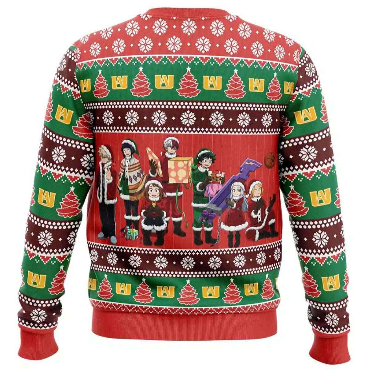Alternative view of 2025 Ho Ho Ho I Am Here My Hero Academia Ugly Christmas Sweater
