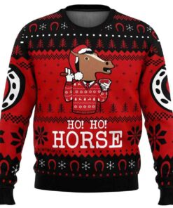 2025 Ho Ho Horse Bojack Horseman Ugly Christmas Sweater