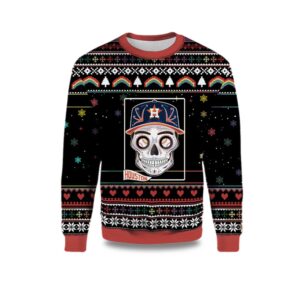 2025 Houston Astros Sugar Skull Ugly Christmas Sweater