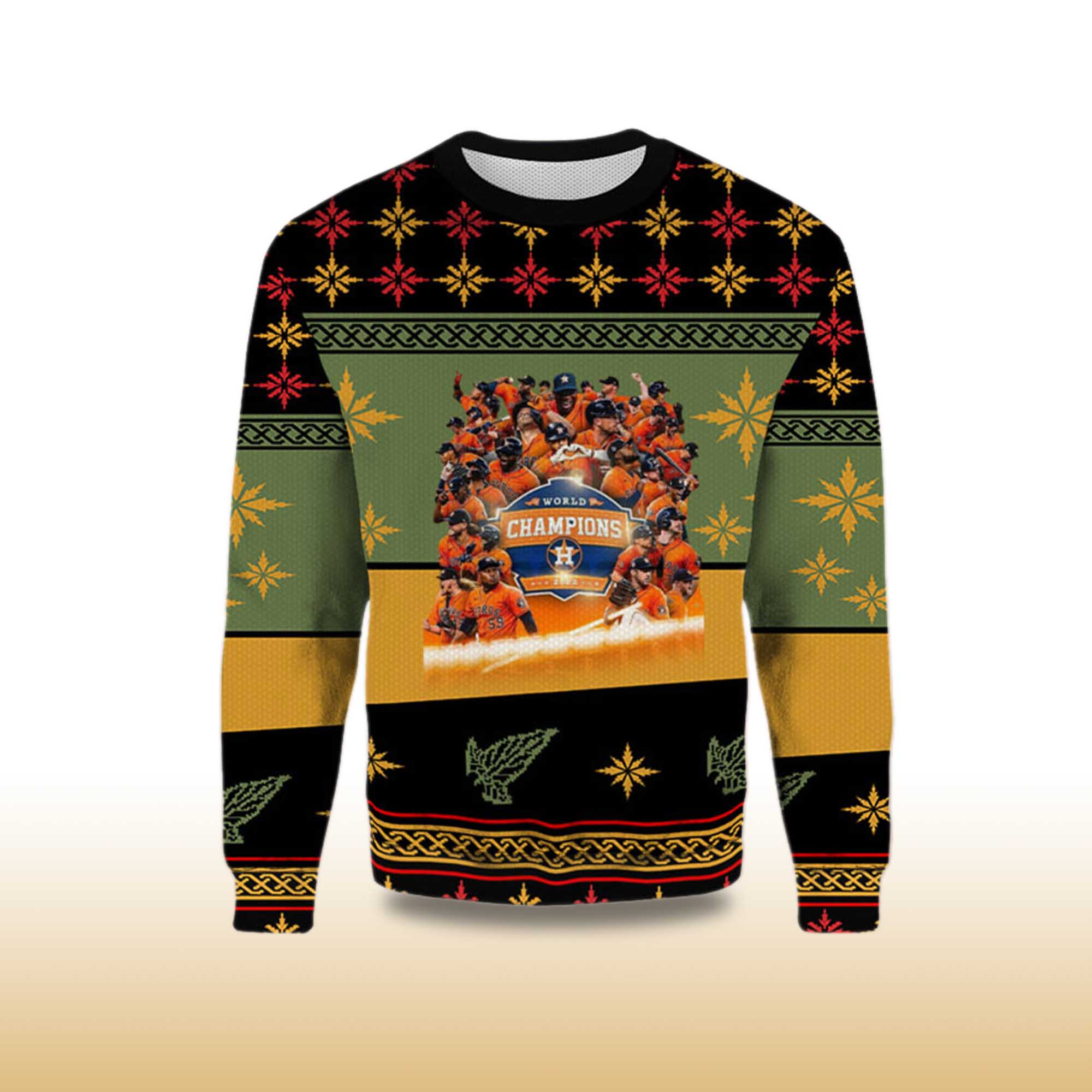 Alternative view of 2025 Houston Astros World Championship Ugly Christmas Sweater