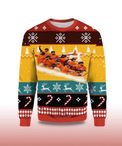 Alternative view of 2025 Houston Astros World Series Bound Team Ugly Christmas Sweater