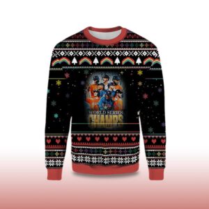 Alternative view of 2025 Houston Astros World Series Champs Ugly Christmas Sweater