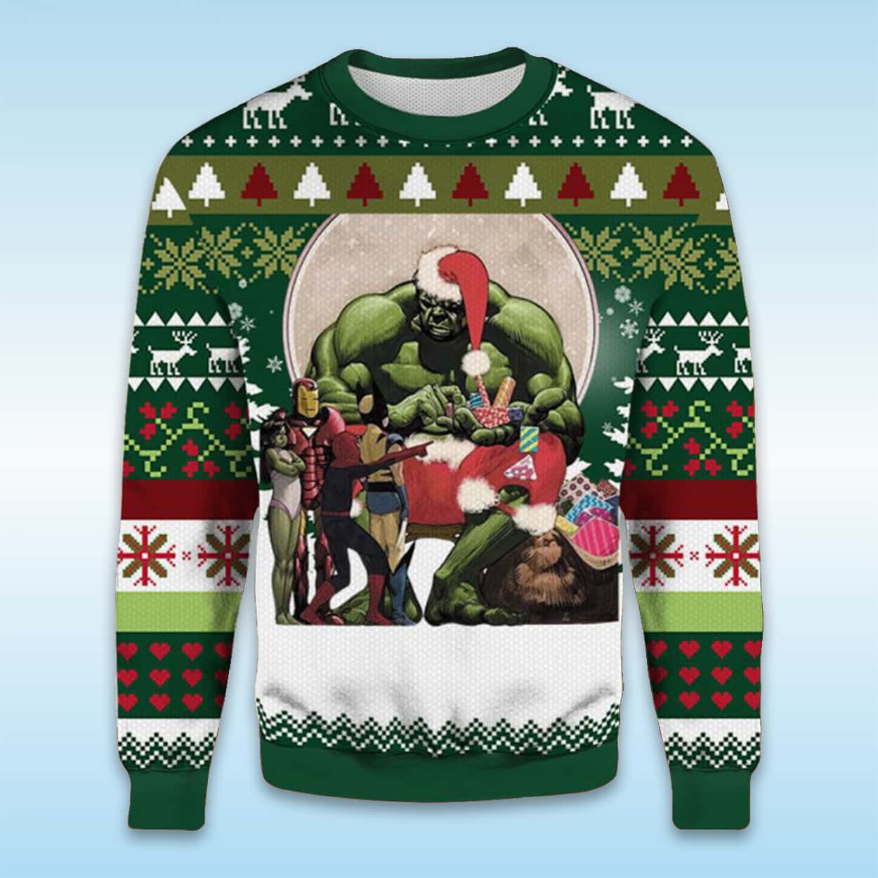 Alternative view of 2025 Hulk Have Yourself a Merry Marvel Ugly Christmas Sweater