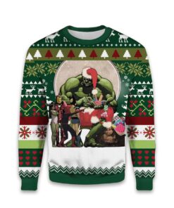 2025 Hulk Have Yourself a Merry Marvel Ugly Christmas Sweater