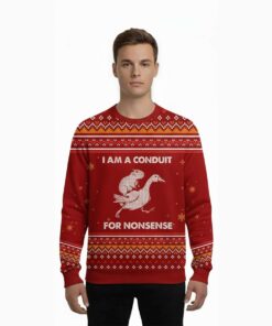 Alternative view of 2025 I Am A Conduit For Nonsense Ugly Sweater