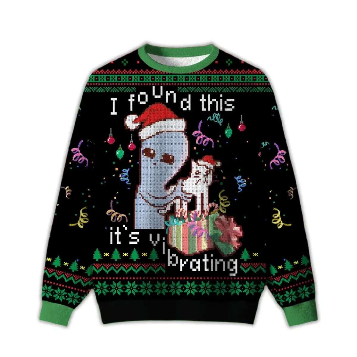 2025 I Found This It's Vibrating Ugly Christmas Sweater