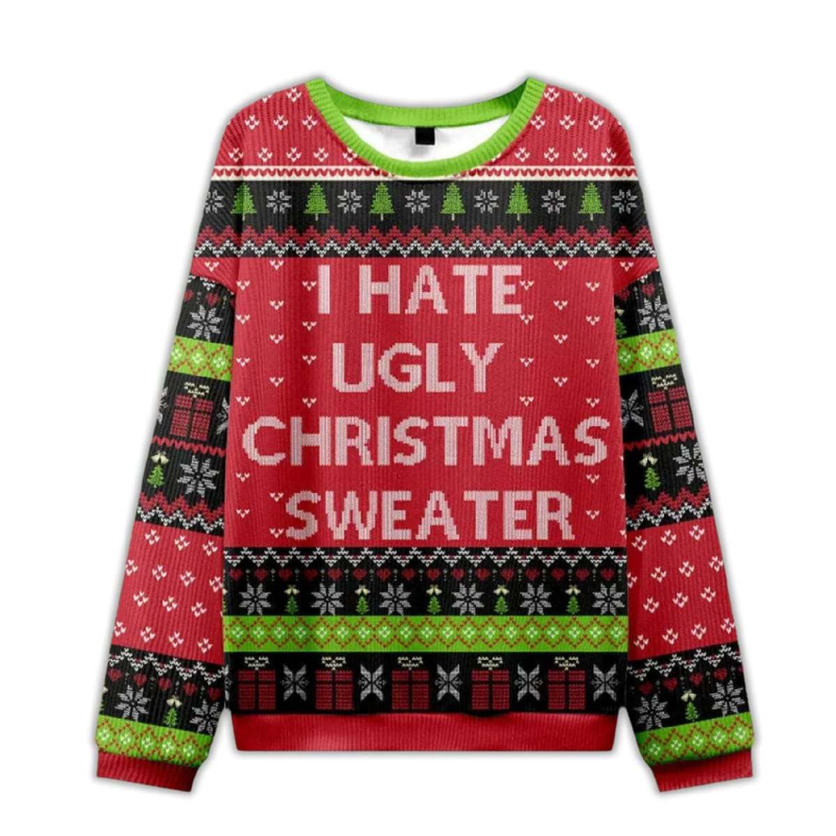 2025 I Hate Ugly Christmas Sweater Ugly Christmas Sweater