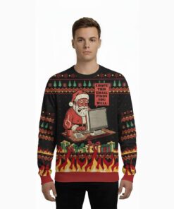 Alternative view of 2025 I Hope This Email Finds You Well Ugly Christmas Sweater