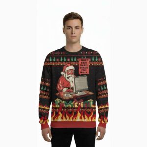 Alternative view of 2025 I Hope This Email Finds You Well Ugly Christmas Sweater