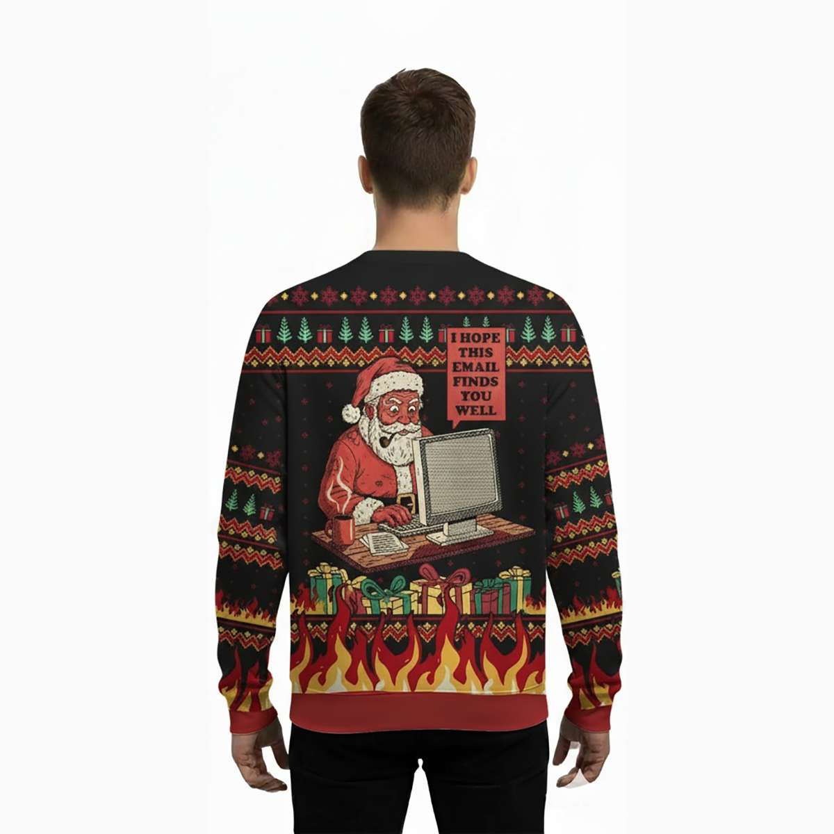 2025 I Hope This Email Finds You Well Ugly Christmas Sweater - Image 3
