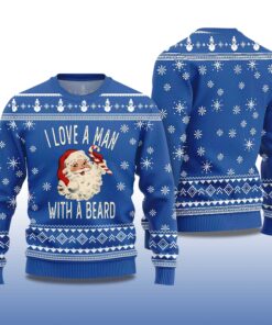 Alternative view of 2025 I Love a Man With A Beard Ugly Christmas Sweater