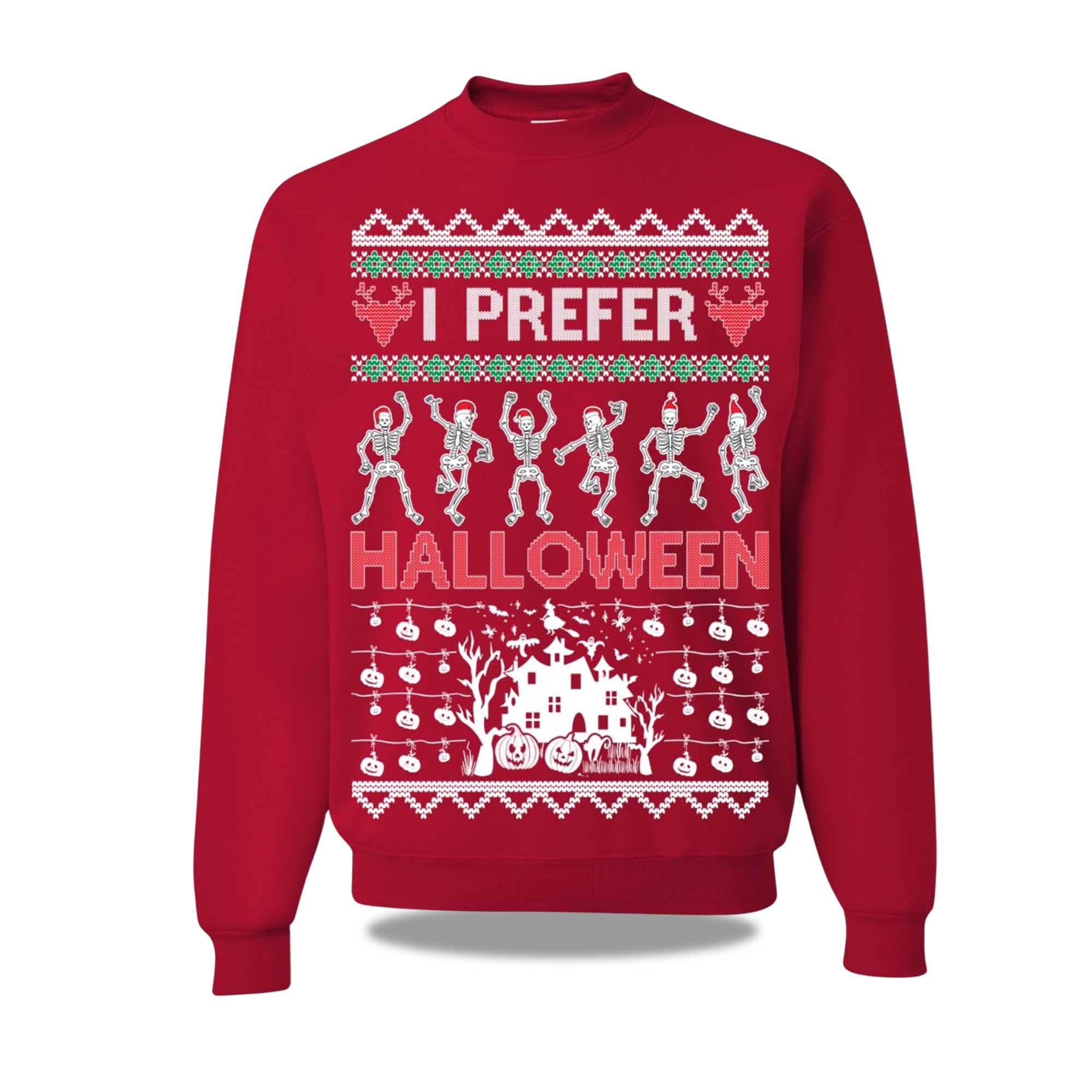 2025 I Prefer Halloween Skeleton Dance Ugly Sweater Christmas - Image 3