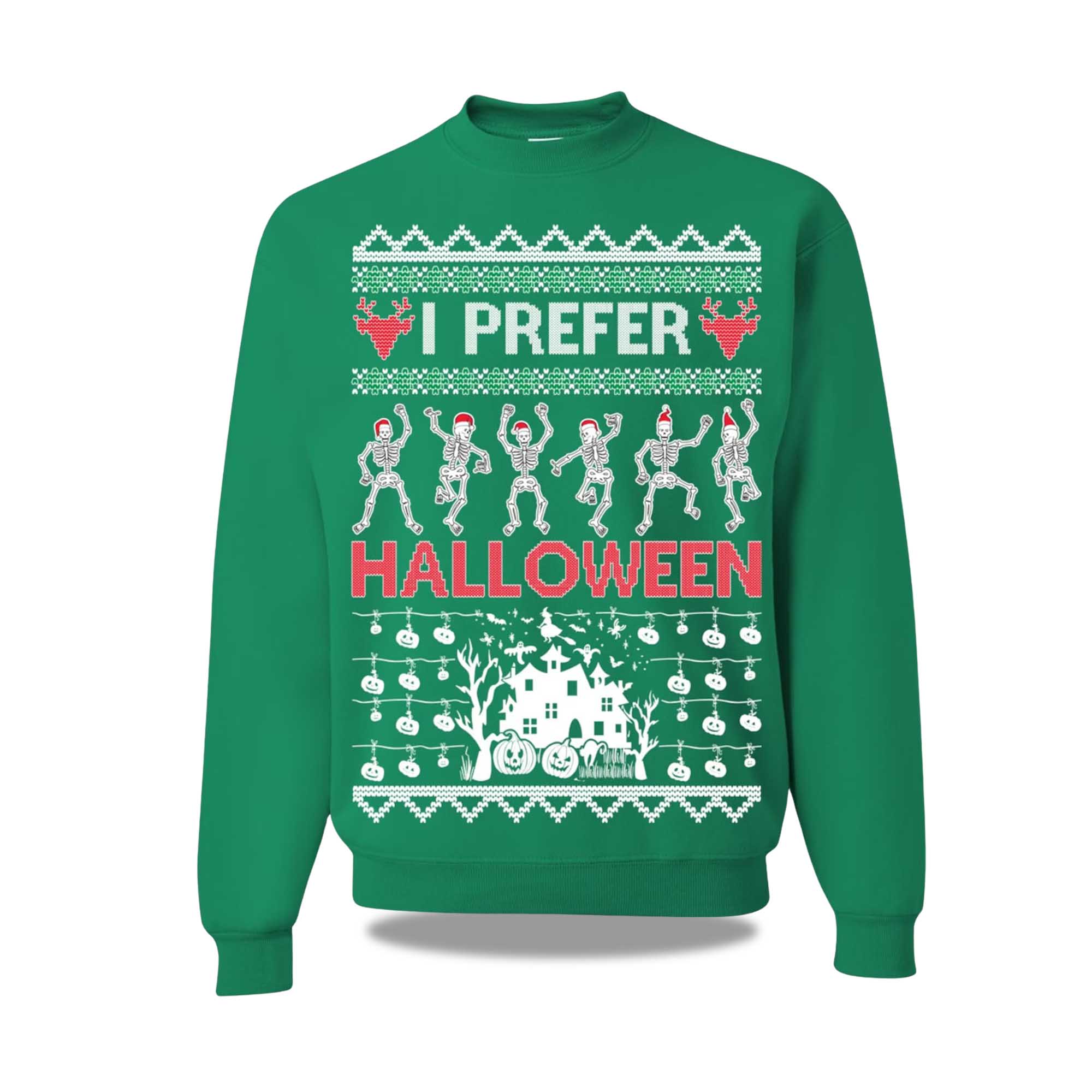 Alternative view of 2025 I Prefer Halloween Skeleton Dance Ugly Sweater Christmas