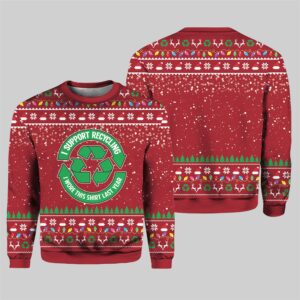 2025 I Support Recycling Ugly Sweater Christmas - Grishko.com
