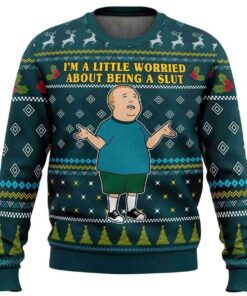 2025 I'm a Little Worried King Of The Hill Ugly Christmas Sweater