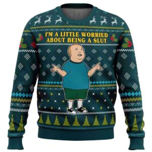 2025 I'm a Little Worried King Of The Hill Ugly Christmas Sweater