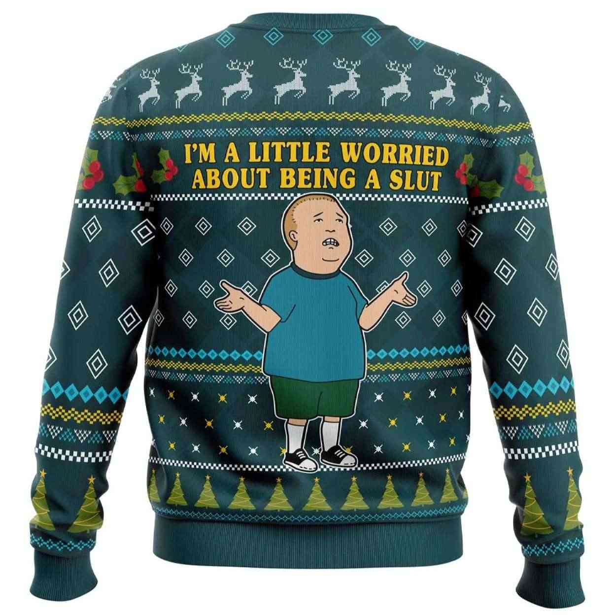 Alternative view of 2025 I'm a Little Worried King Of The Hill Ugly Christmas Sweater