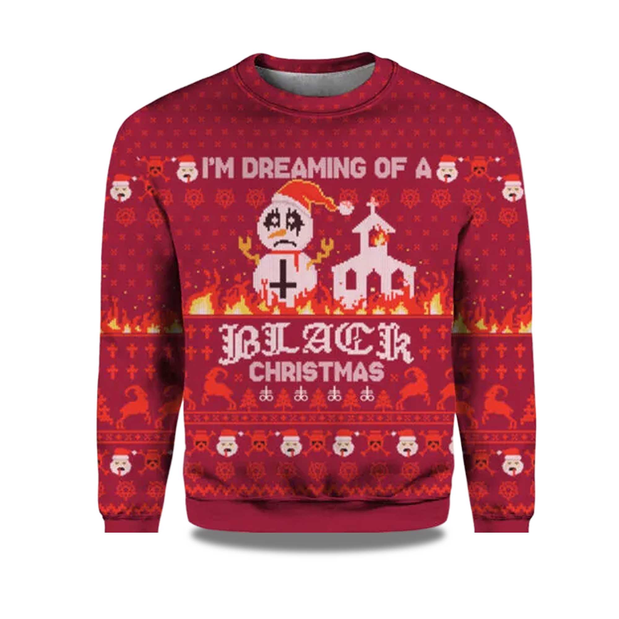 2025 I'm Dreaming Of A Black Christmas Ugly Sweater