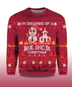 Alternative view of 2025 I'm Dreaming Of A Black Christmas Ugly Sweater