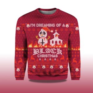 Alternative view of 2025 I'm Dreaming Of A Black Christmas Ugly Sweater