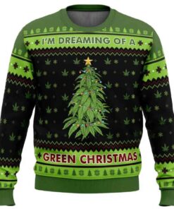 2025 I'm Dreaming of a Green Christmas Ugly Christmas Sweater