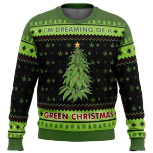 2025 I'm Dreaming of a Green Christmas Ugly Christmas Sweater