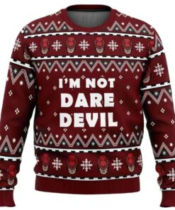 2025 I'm not Daredevil Marvel Ugly Christmas Sweater