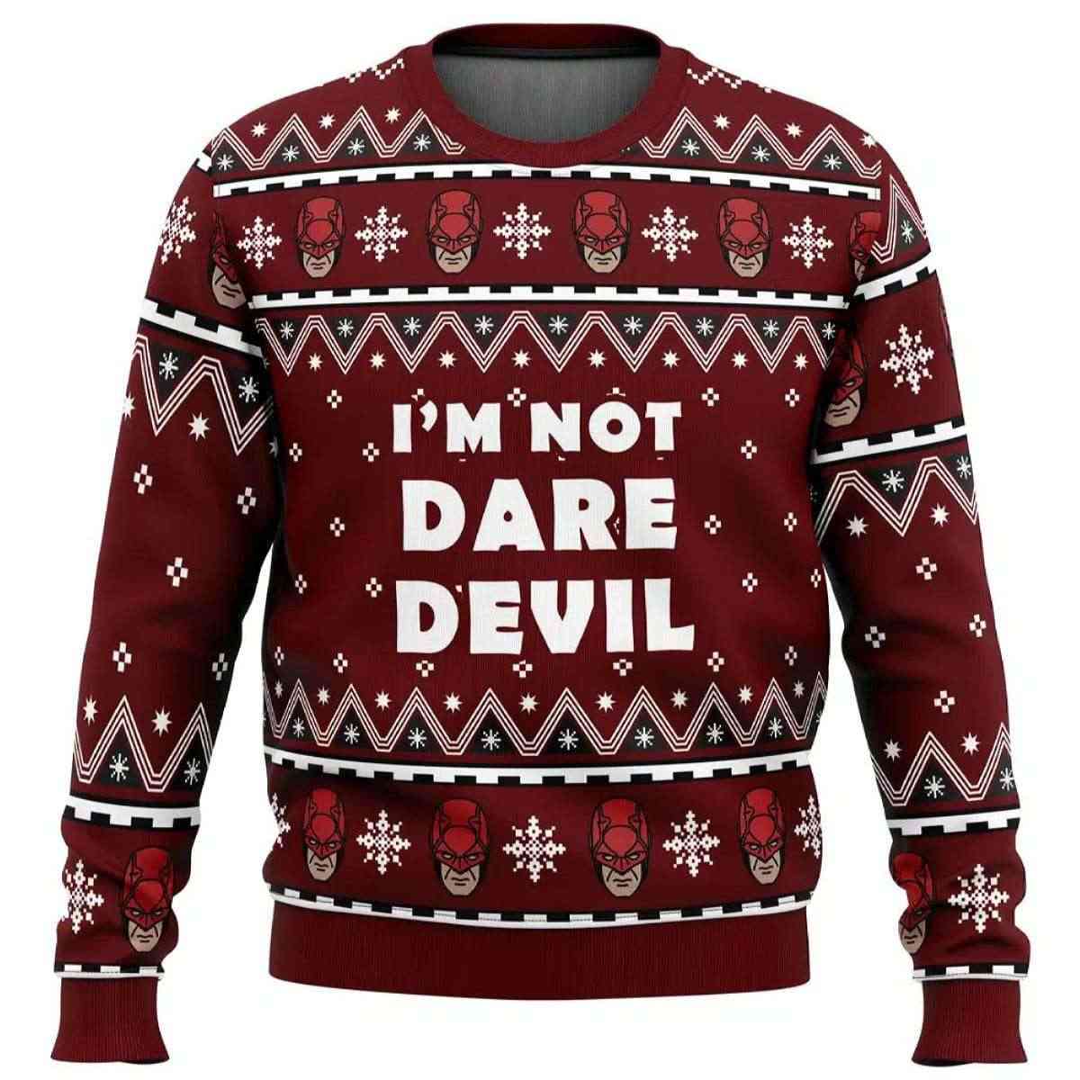 2025 I'm not Daredevil Marvel Ugly Christmas Sweater