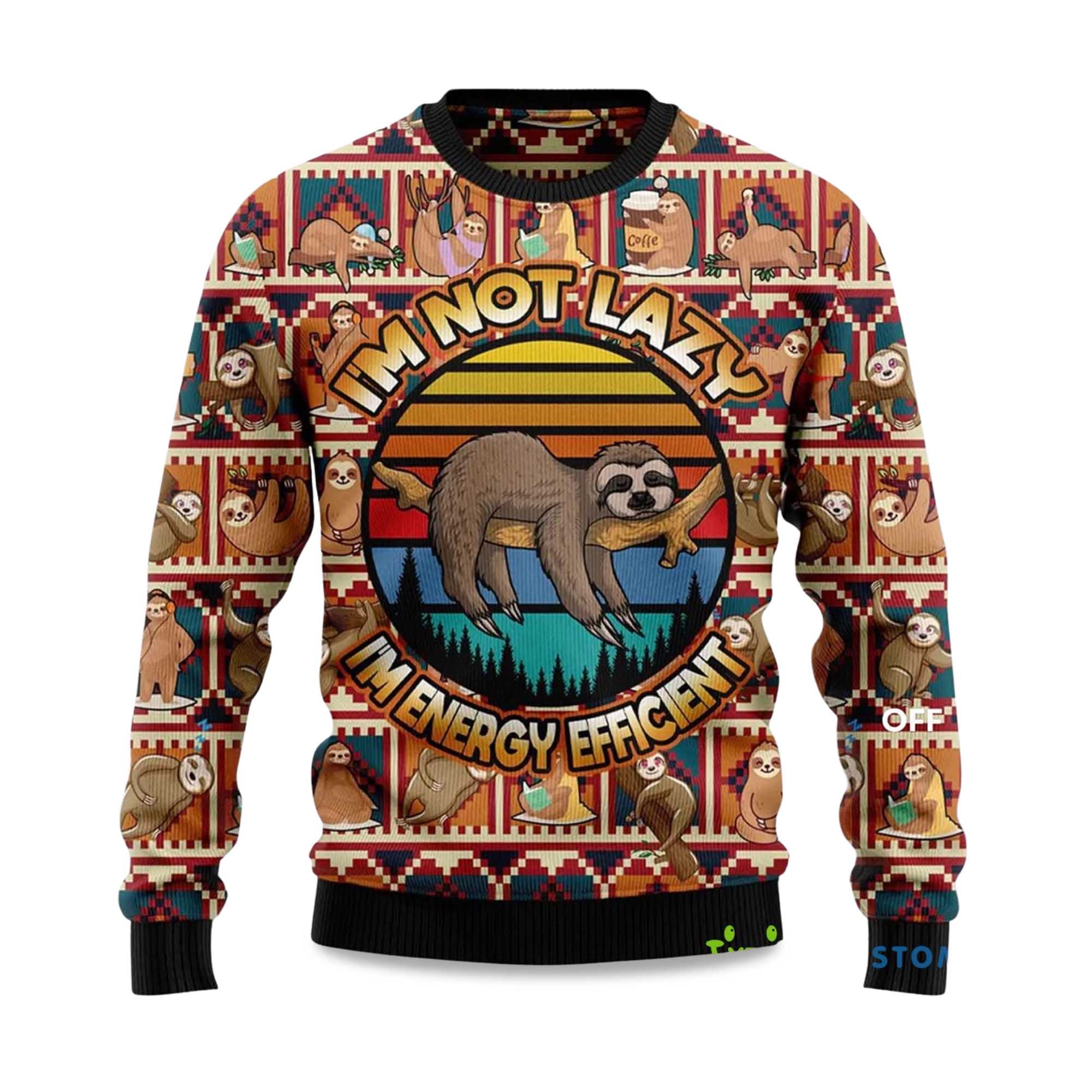 2025 I'm Not Lazy I'm Energy Efficient Ugly Christmas Sweater
