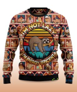 Alternative view of 2025 I'm Not Lazy I'm Energy Efficient Ugly Christmas Sweater