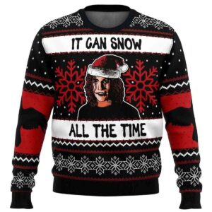 2025 It Can Snow All The Time The Crow Ugly Christmas Sweater