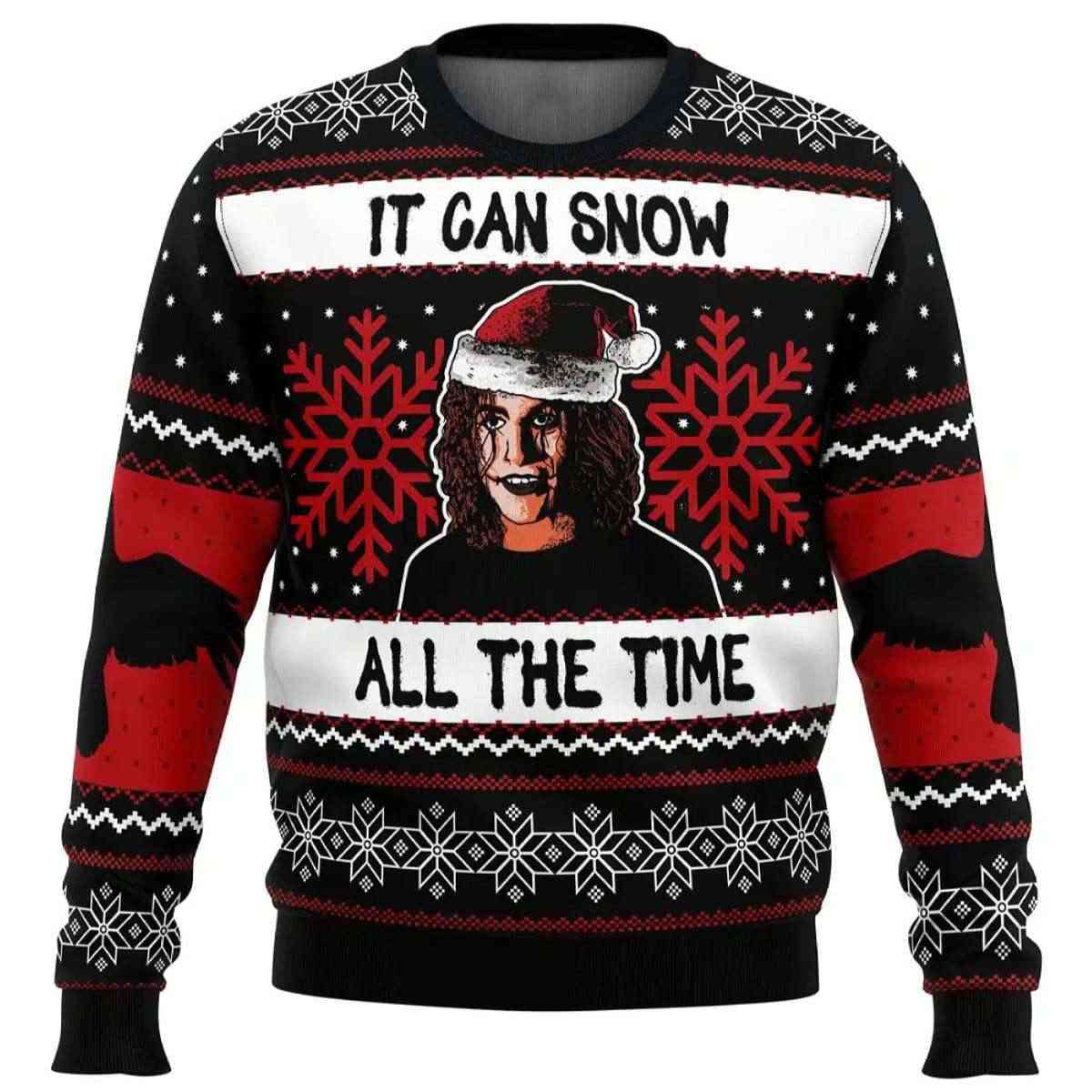 2025 It Can Snow All The Time The Crow Ugly Christmas Sweater