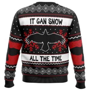 Alternative view of 2025 It Can Snow All The Time The Crow Ugly Christmas Sweater