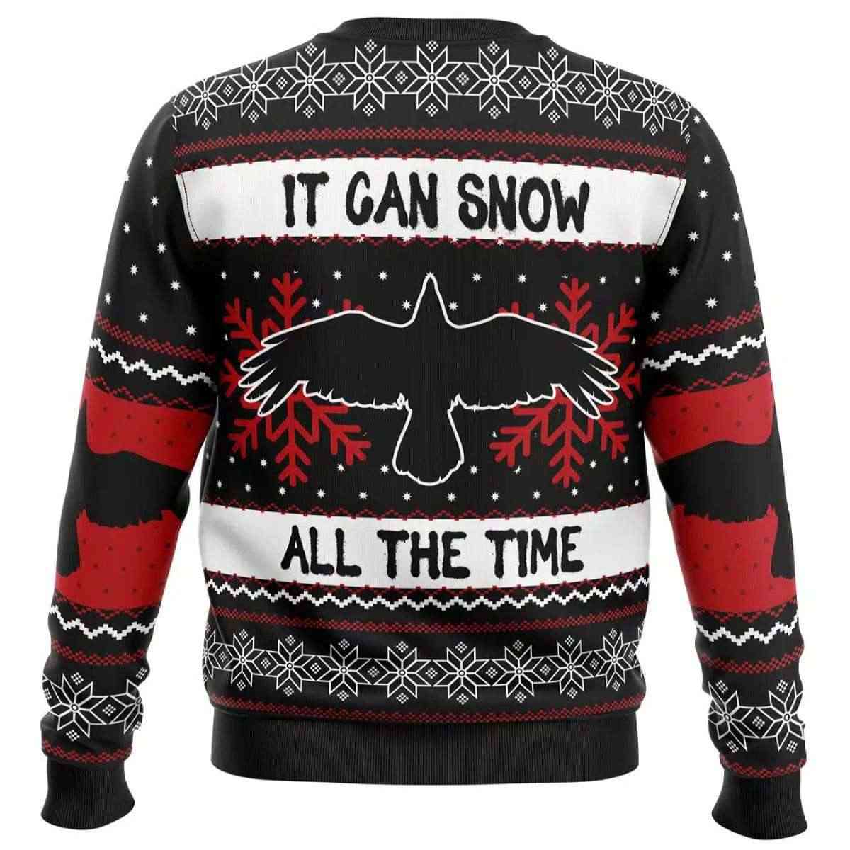 Alternative view of 2025 It Can Snow All The Time The Crow Ugly Christmas Sweater
