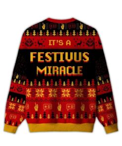 Alternative view of 2025 It's A Festivus Miracle Ugly Christmas Sweater