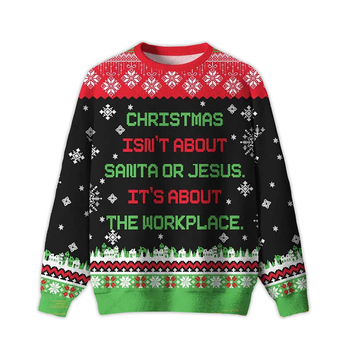 2025 It's About The Workplace Ugly Christmas Sweater