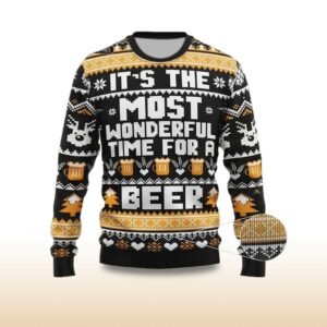 Alternative view of 2025 It's The Most Wonderful Time For A Beer Ugly Christmas Sweater