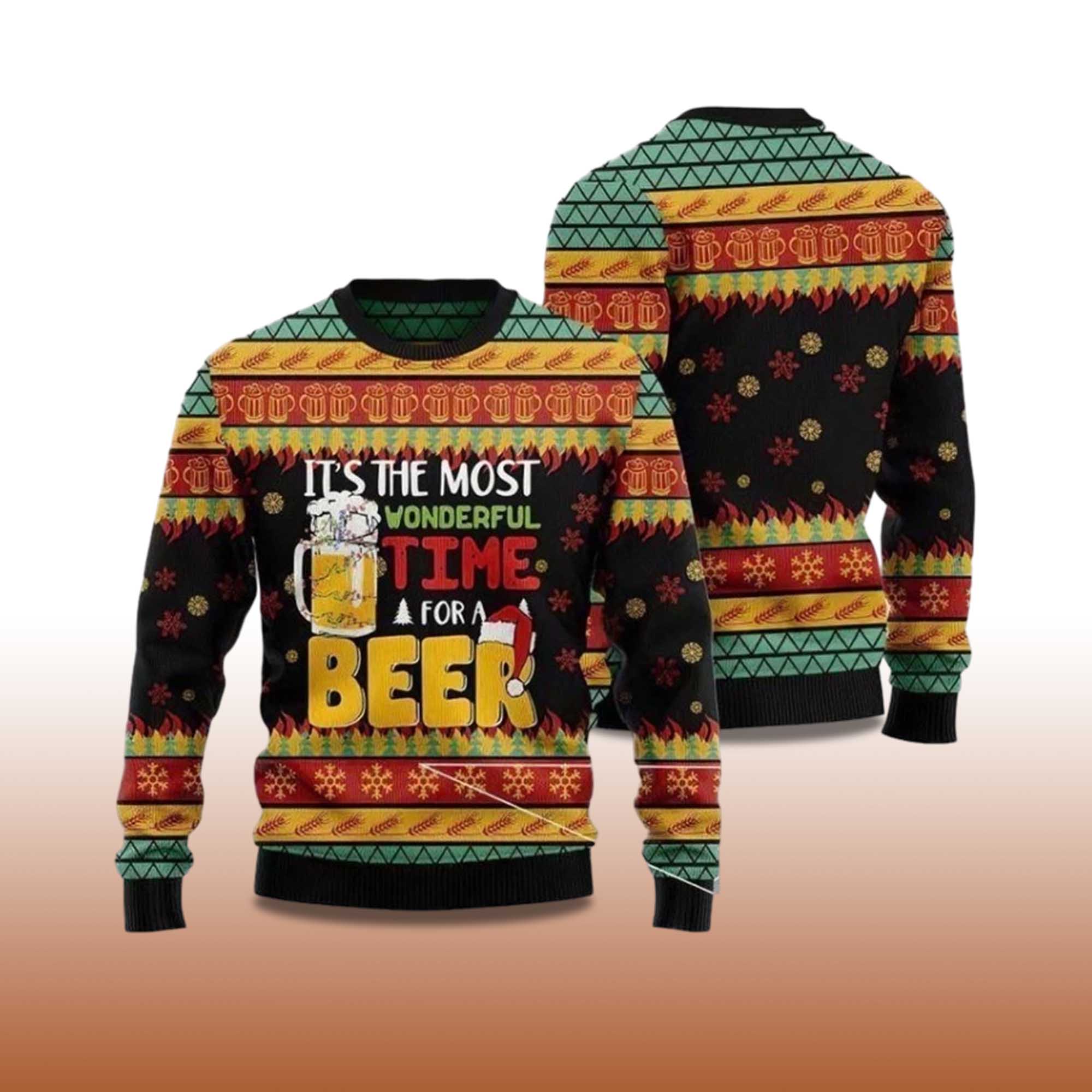 Alternative view of 2025 It's The Most Wonderfull Time For A Beer Ugly Christmas Sweater