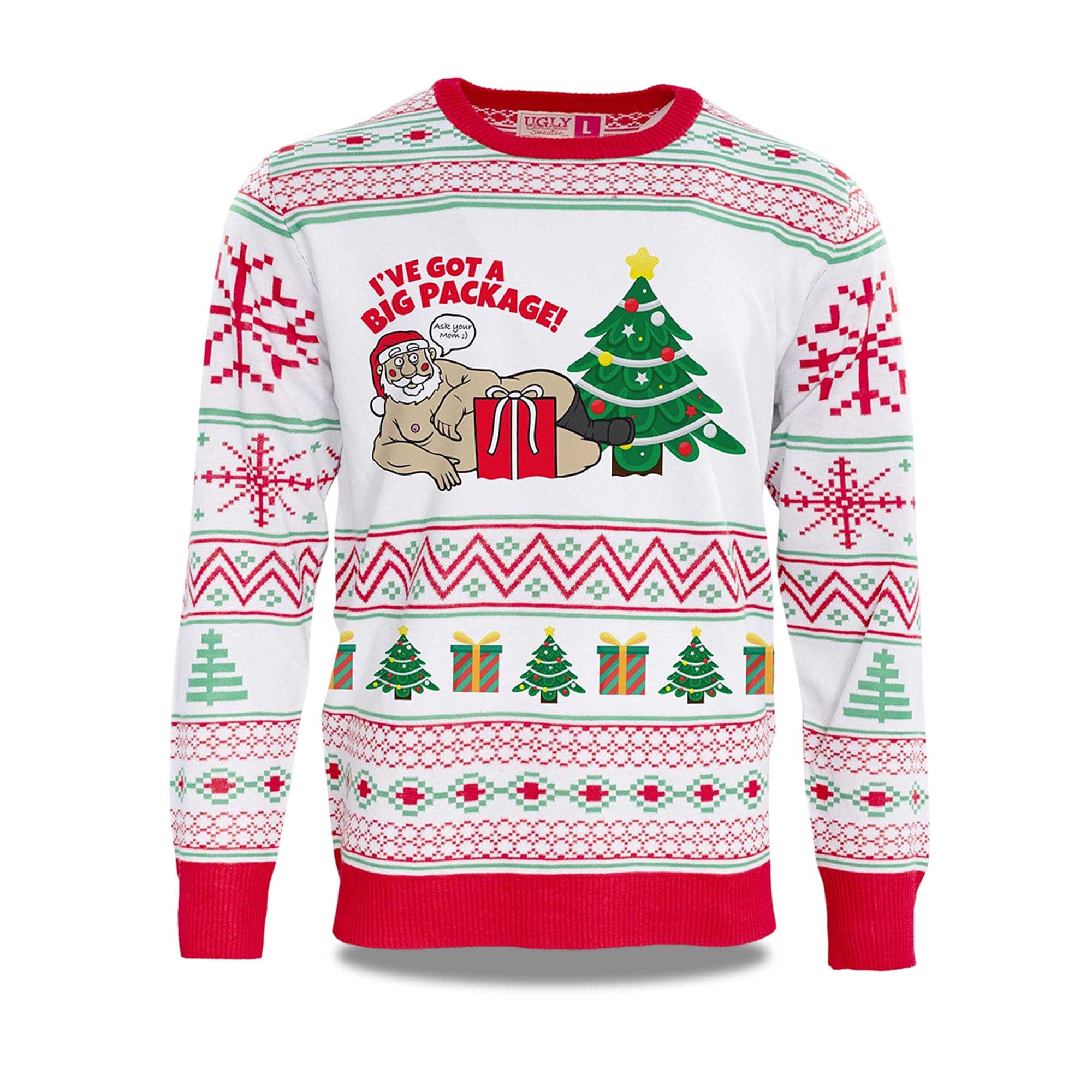 2025 I've Got A Big Package Santa Ugly Christmas Sweater