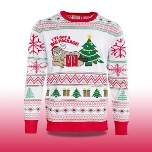 Alternative view of 2025 I've Got A Big Package Santa Ugly Christmas Sweater