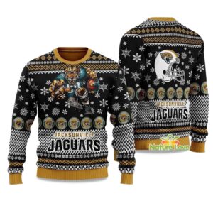 2025 Jacksonville Jaguar Football Ugly Christmas Sweater