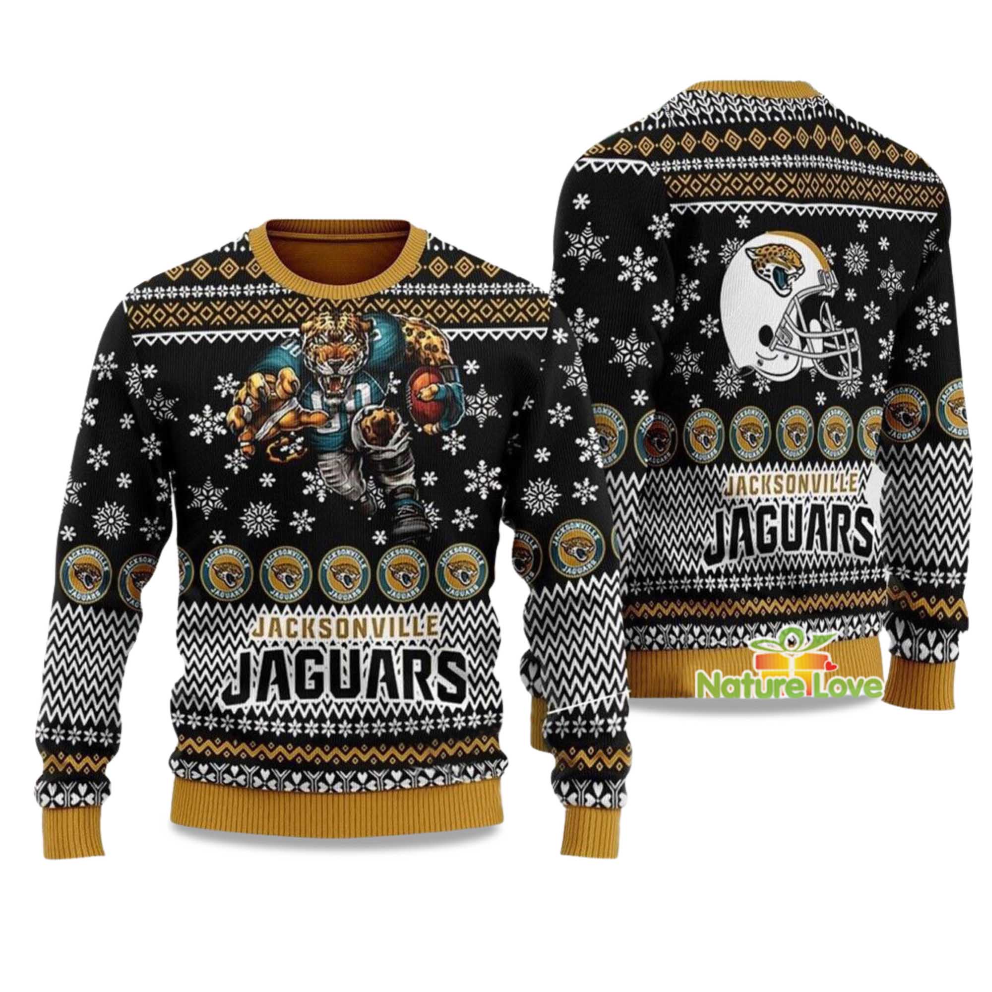 2025 Jacksonville Jaguar Football Ugly Christmas Sweater