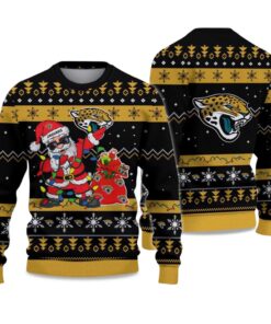 2025 Jaguars Santa Claus Ugly Christmas Sweater
