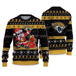 2025 Jaguars Santa Claus Ugly Christmas Sweater